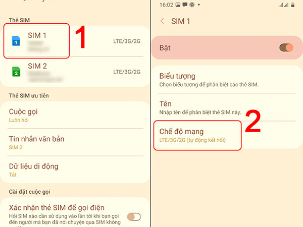 cách bật 3G trên điện thoại tích hợp 4G